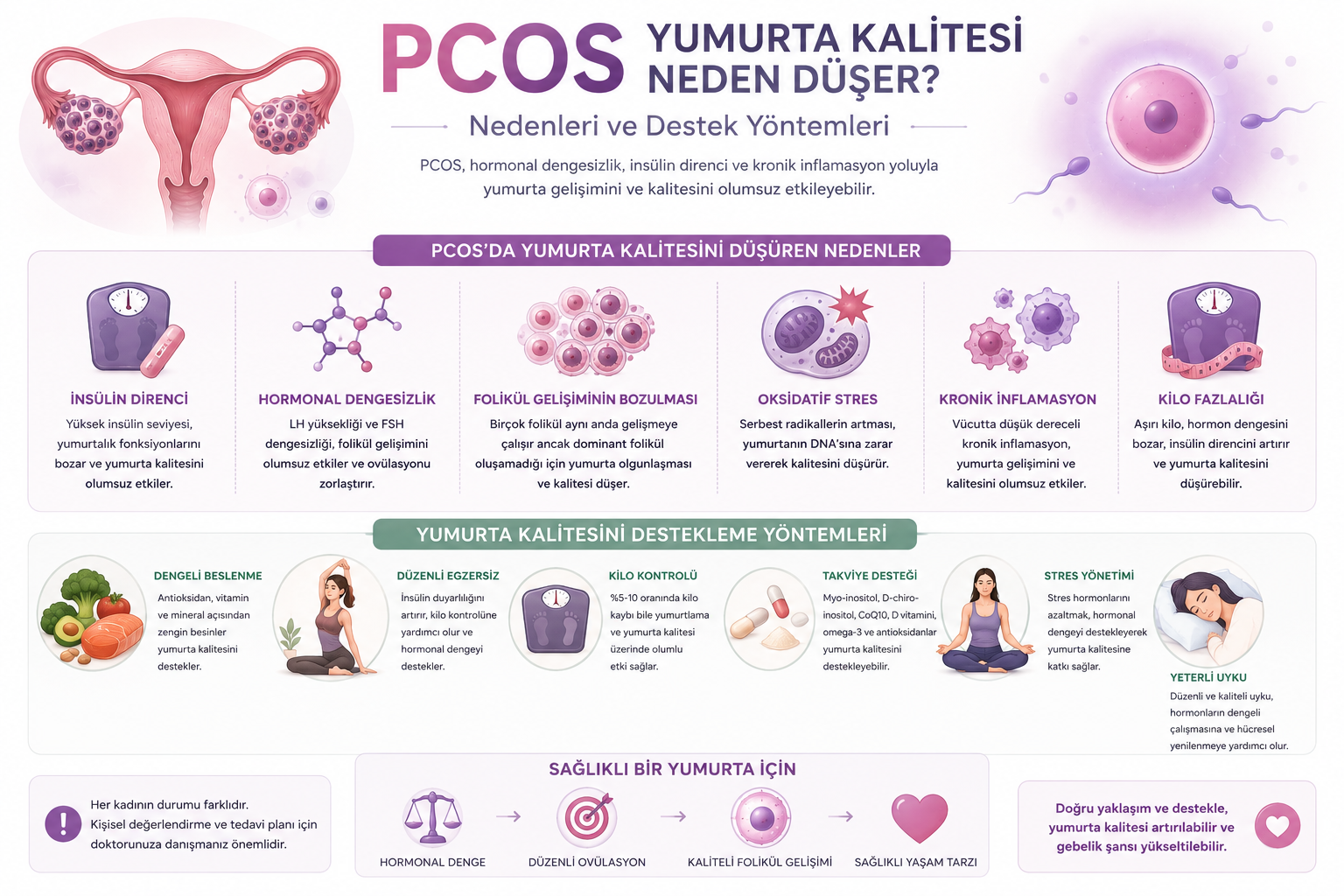 PCOS Yumurta Kalitesi Neden Düşer? Nedenleri ve Destek Yöntemleri